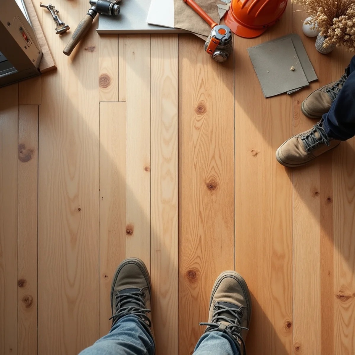 side by side comparison illustrating crawlspace moisture hardwood floors