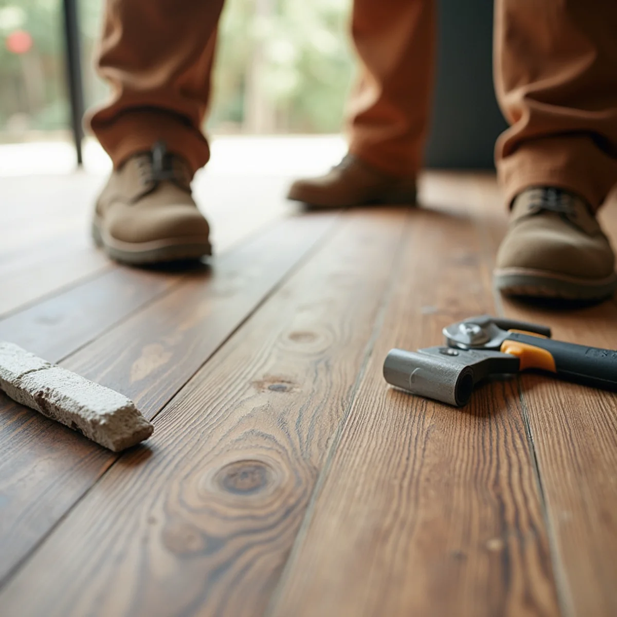 close up detail illustrating ranch home flooring Huntsville