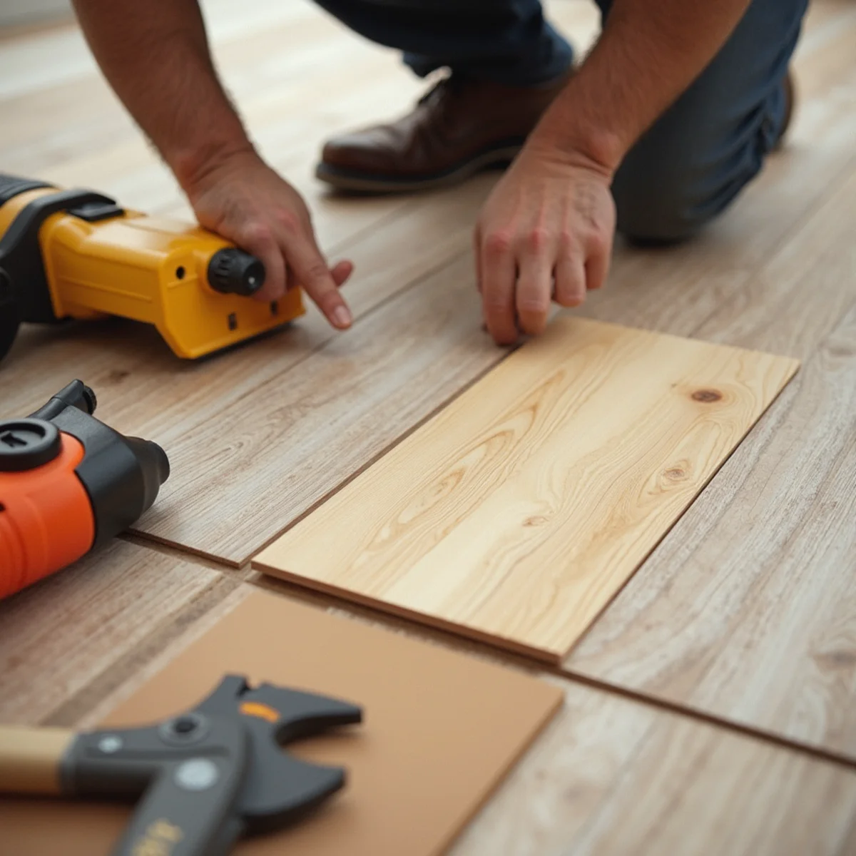close up detail illustrating rental property flooring Huntsville