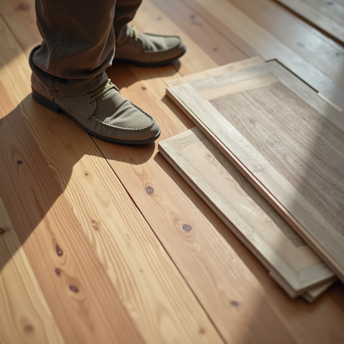 close up detail illustrating flooring before move in Huntsville