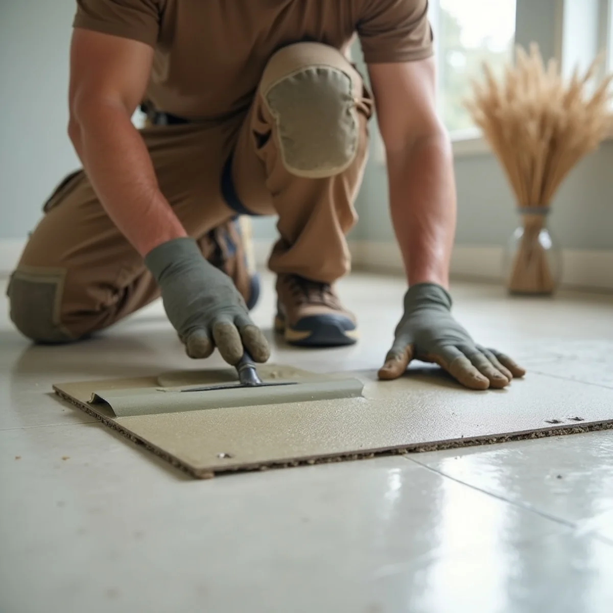 subfloor prep and leveling during buckled hardwood floor repair in Huntsville, AL