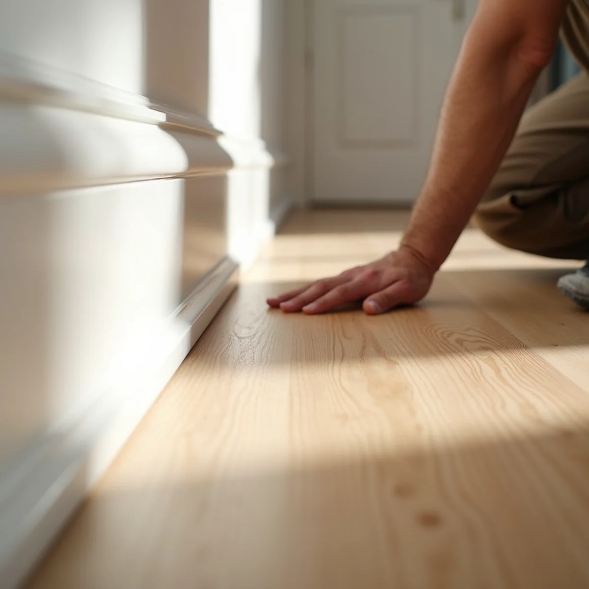 finished room detail during laminate flooring installation in Huntsville, AL