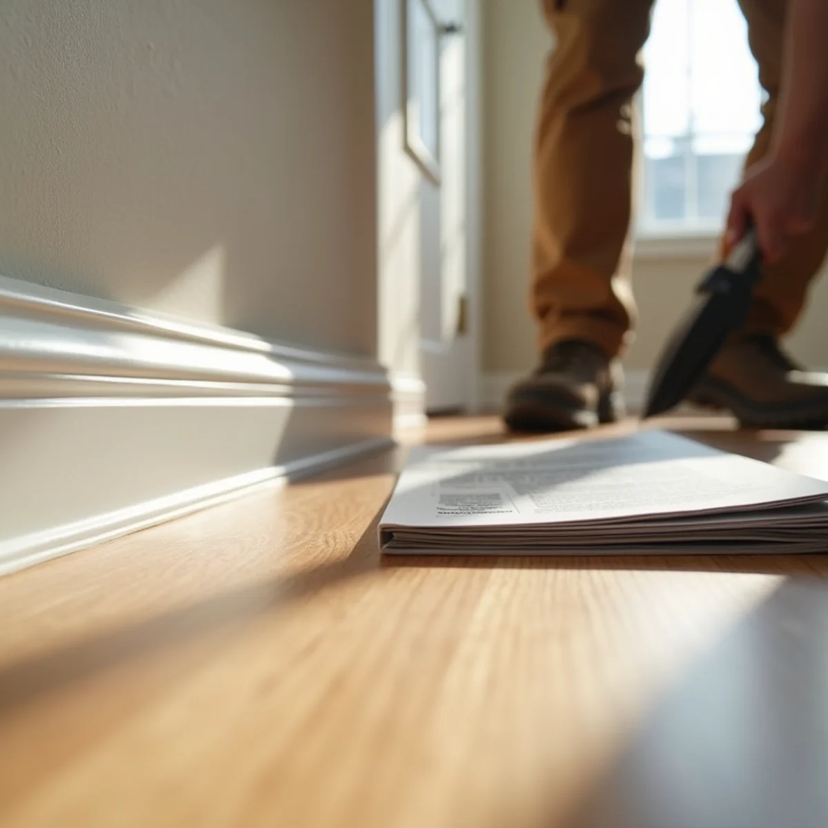 finished room detail during rental property flooring in Huntsville, AL